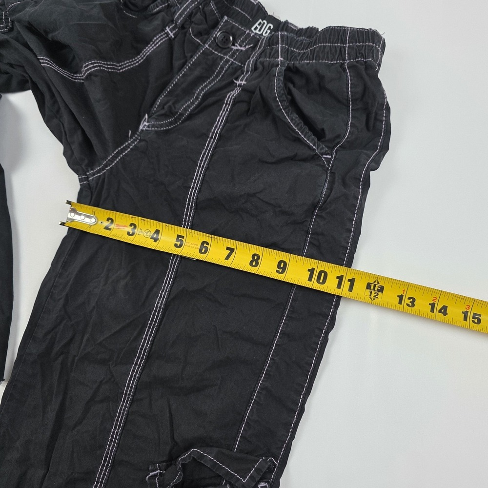 BDG Y2K Cargo Pants Womens XS Black Wide Leg Elastic Waist Utility Pockets - Picture 11 of 14